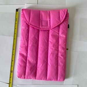 BAGGU Pink Quilted Laptop Case
